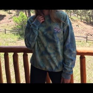 Tie dye sweatshirt- premium patched crew neck